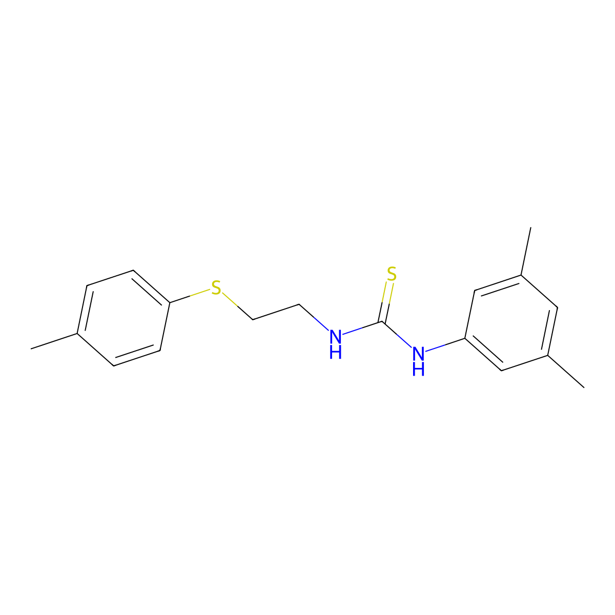 1-(3,5-Dimethylphenyl)-3-[2-(4-methylphenyl)sulfanylethyl]thiourea molecular structure, CAS 433306-48-0