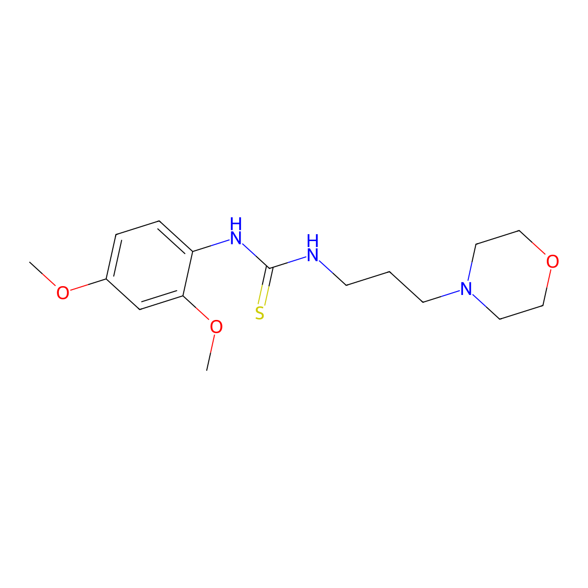 1-(2,4-Dimethoxyphenyl)-3-(3-morpholin-4-ylpropyl)thiourea molecular structure, CAS 433306-51-5