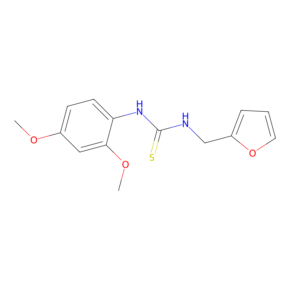 1-(2,4-Dimethoxyphenyl)-3-(furan-2-ylmethyl)thiourea molecular structure, CAS 433306-65-1