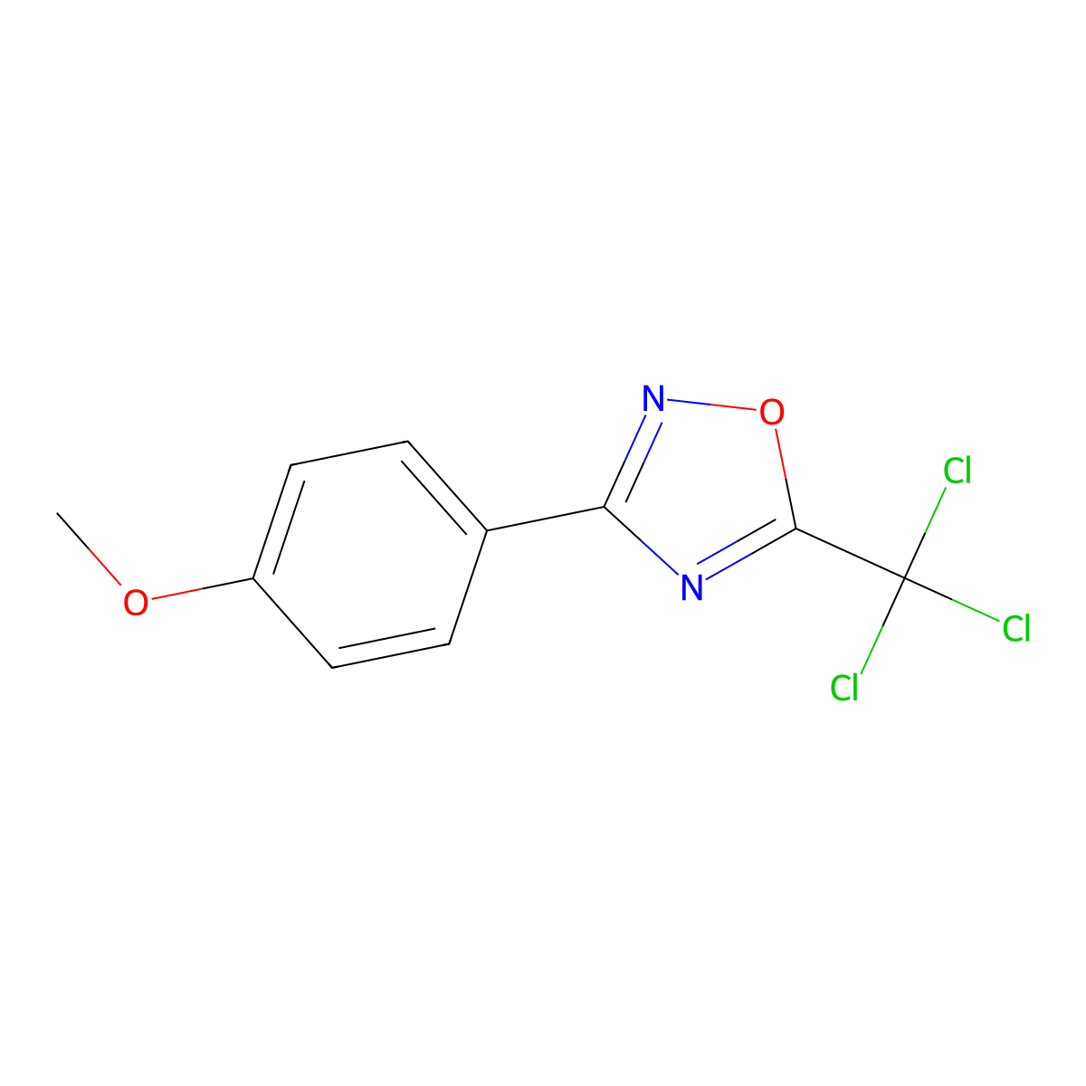 3-(4-Methoxyphenyl)-5-(trichloromethyl)-1,2,4-oxadiazole molecular structure, CAS 433306-87-7