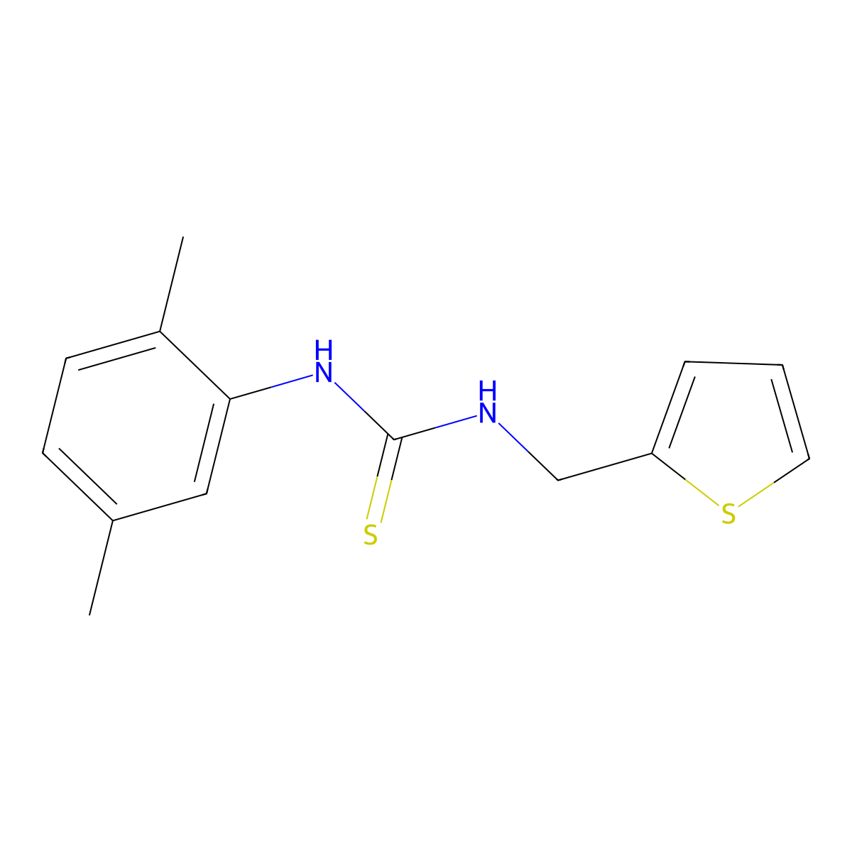 1-(2,5-Dimethylphenyl)-3-(thiophen-2-ylmethyl)thiourea molecular structure, CAS 433306-88-8