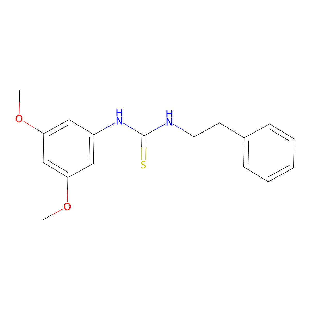 1-(3,5-Dimethoxyphenyl)-3-(2-phenylethyl)thiourea molecular structure, CAS 433306-95-7