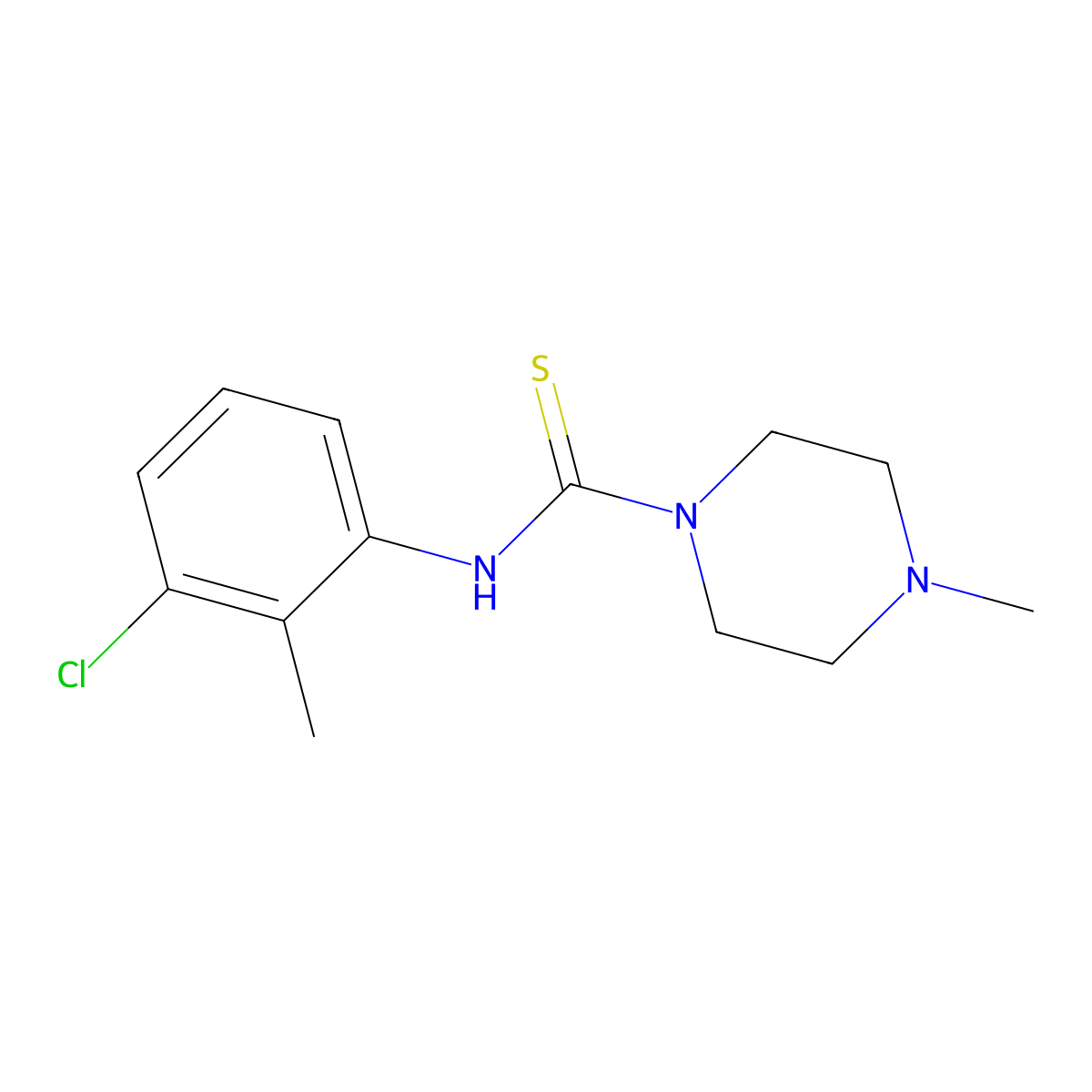 N-(3-chloro-2-methylphenyl)-4-methylpiperazine-1-carbothioamide molecular structure, CAS 433307-07-4