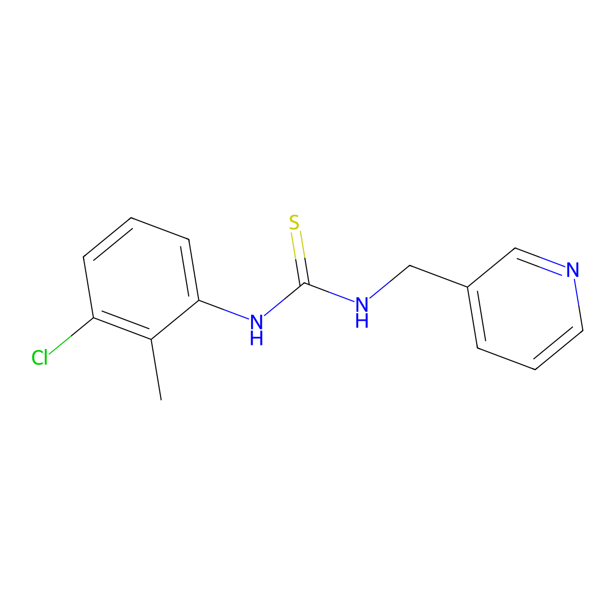 1-(3-Chloro-2-methylphenyl)-3-(pyridin-3-ylmethyl)thiourea molecular structure, CAS 433307-20-1