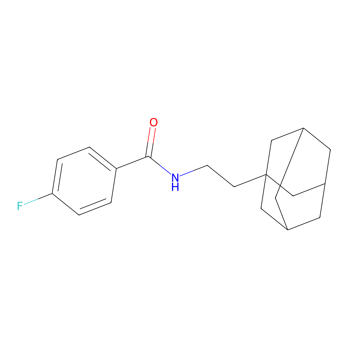 N-[2-(1-adamantyl)ethyl]-4-fluorobenzamide molecular structure, CAS 433307-25-6