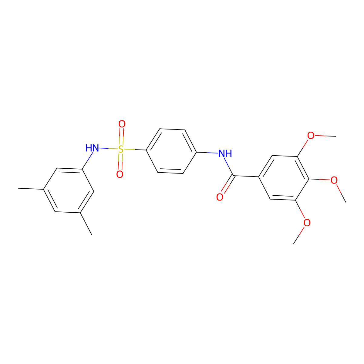 N-[4-[(3,5-dimethylphenyl)sulfamoyl]phenyl]-3,4,5-trimethoxybenzamide molecular structure, CAS 433307-32-5