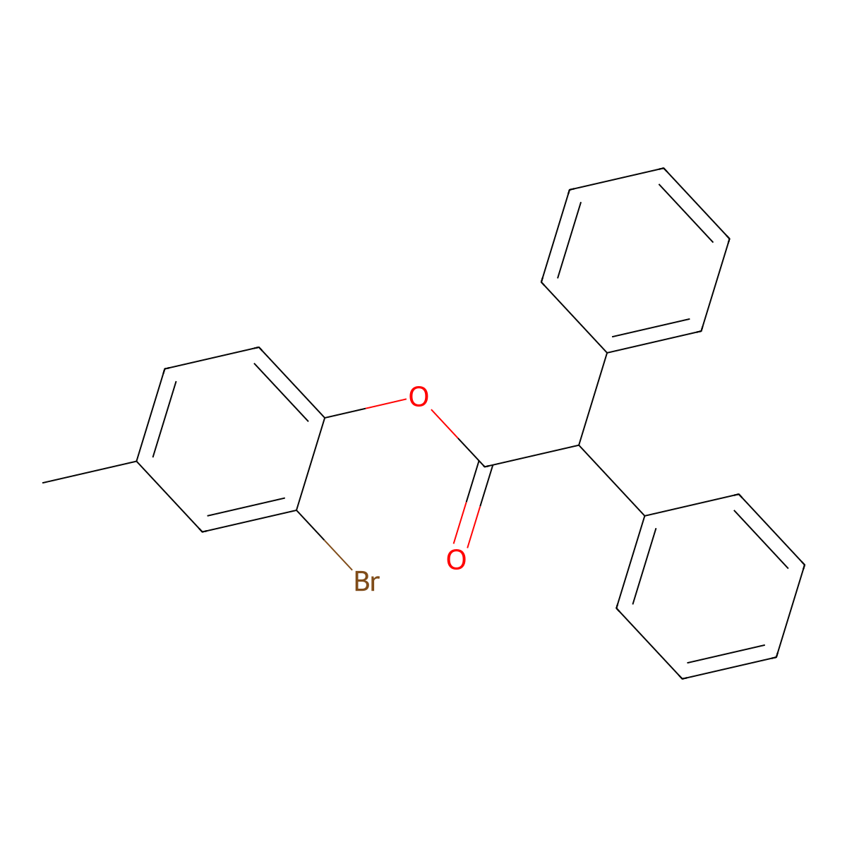 2-Bromo-4-methylphenyl diphenylacetate molecular structure, CAS 433307-51-8