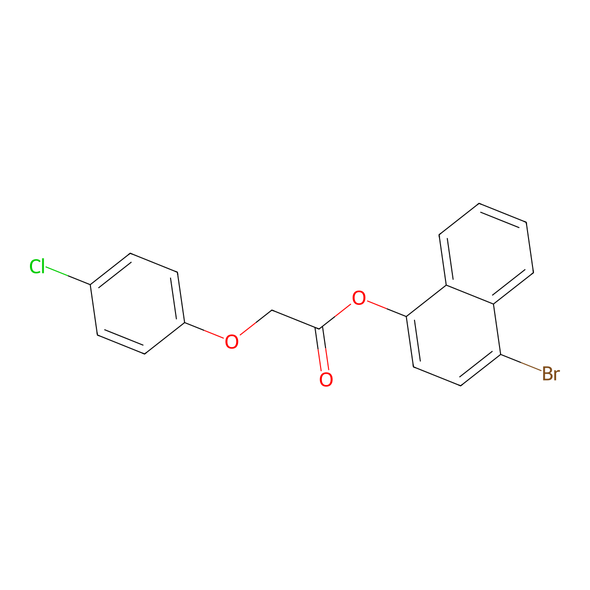 4-Bromo-1-naphthyl (4-chlorophenoxy)acetate molecular structure, CAS 433307-55-2
