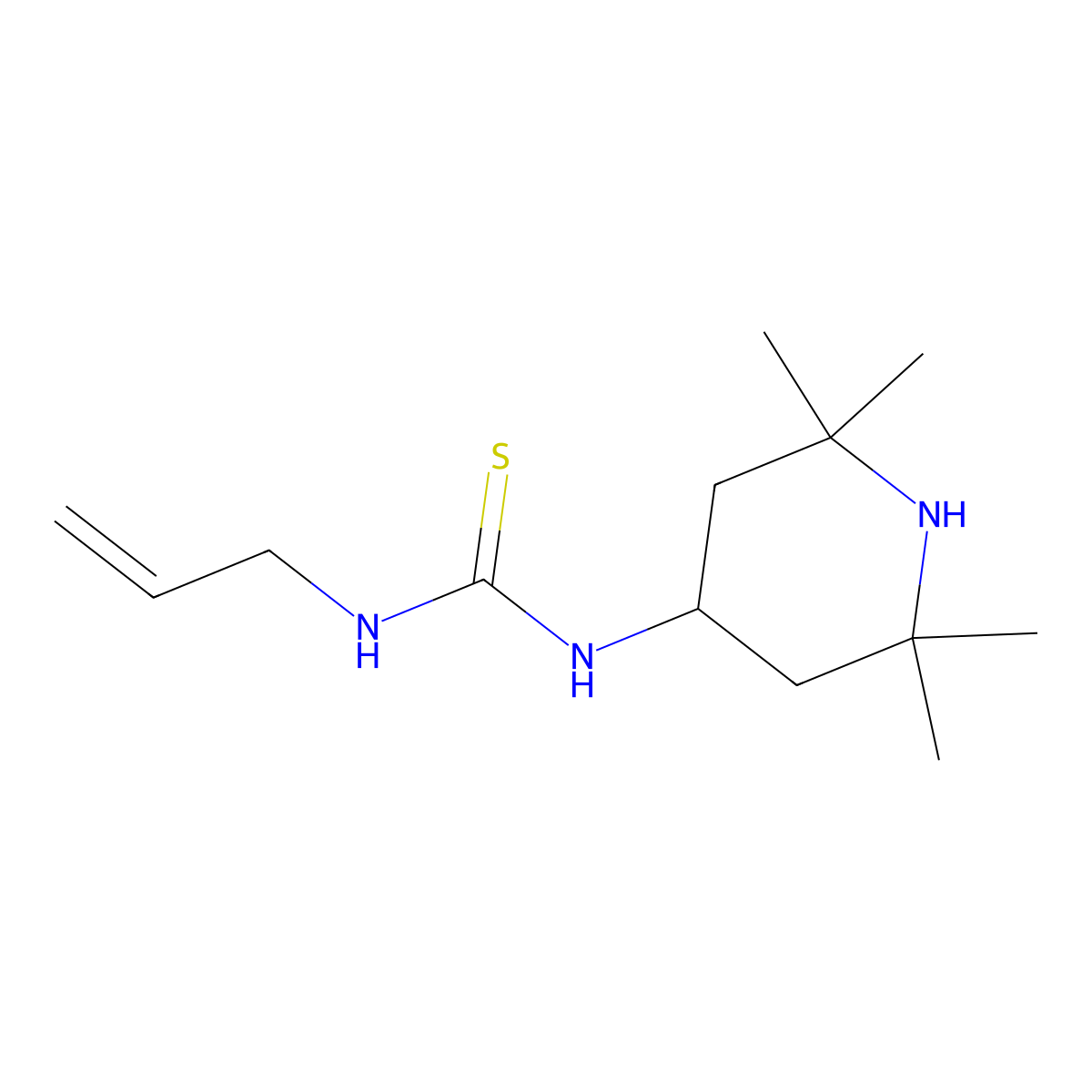 1-Prop-2-enyl-3-(2,2,6,6-tetramethylpiperidin-4-yl)thiourea molecular structure, CAS 433307-61-0