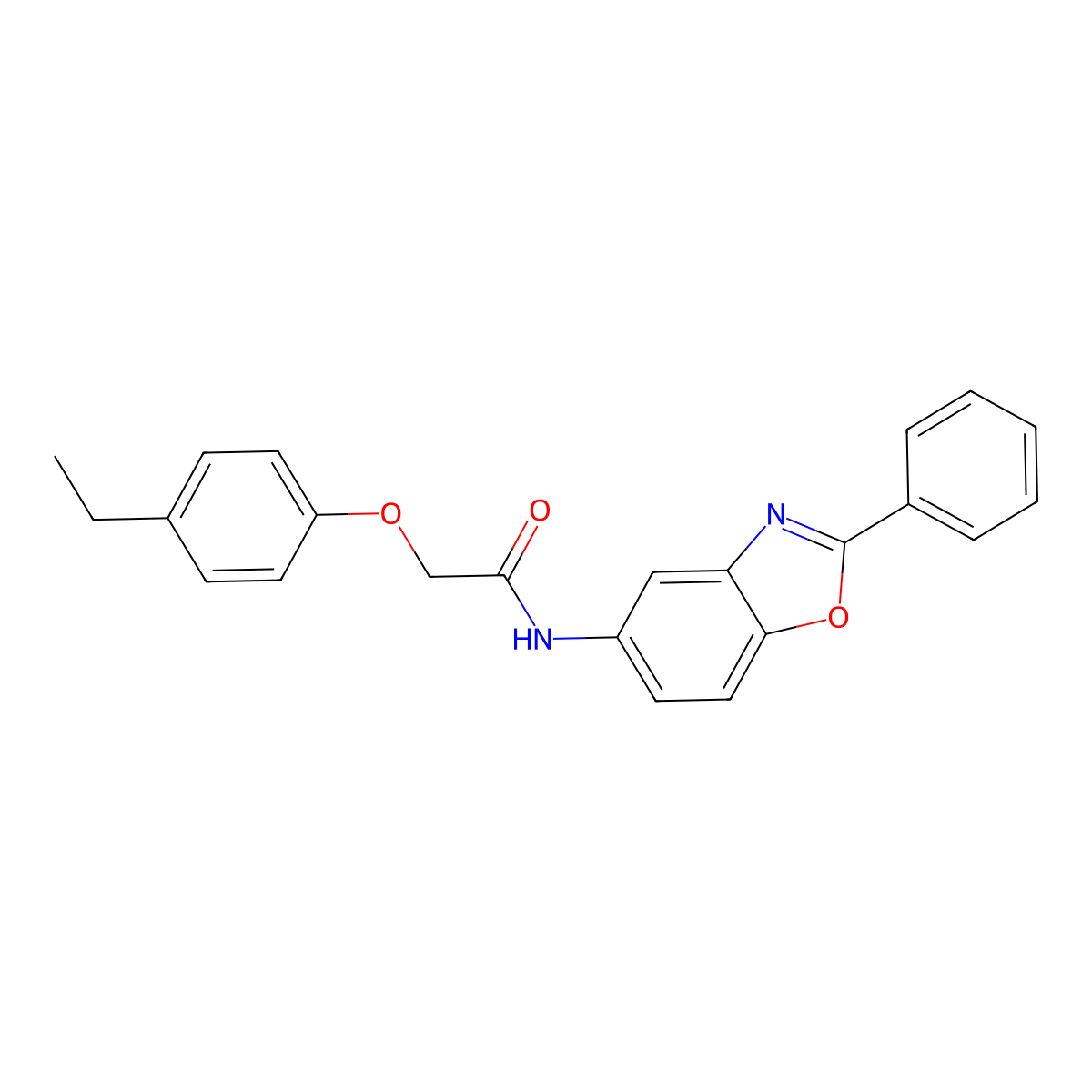 2-(4-ethylphenoxy)-N-(2-phenyl-1,3-benzoxazol-5-yl)acetamide molecular structure, CAS 433307-73-4