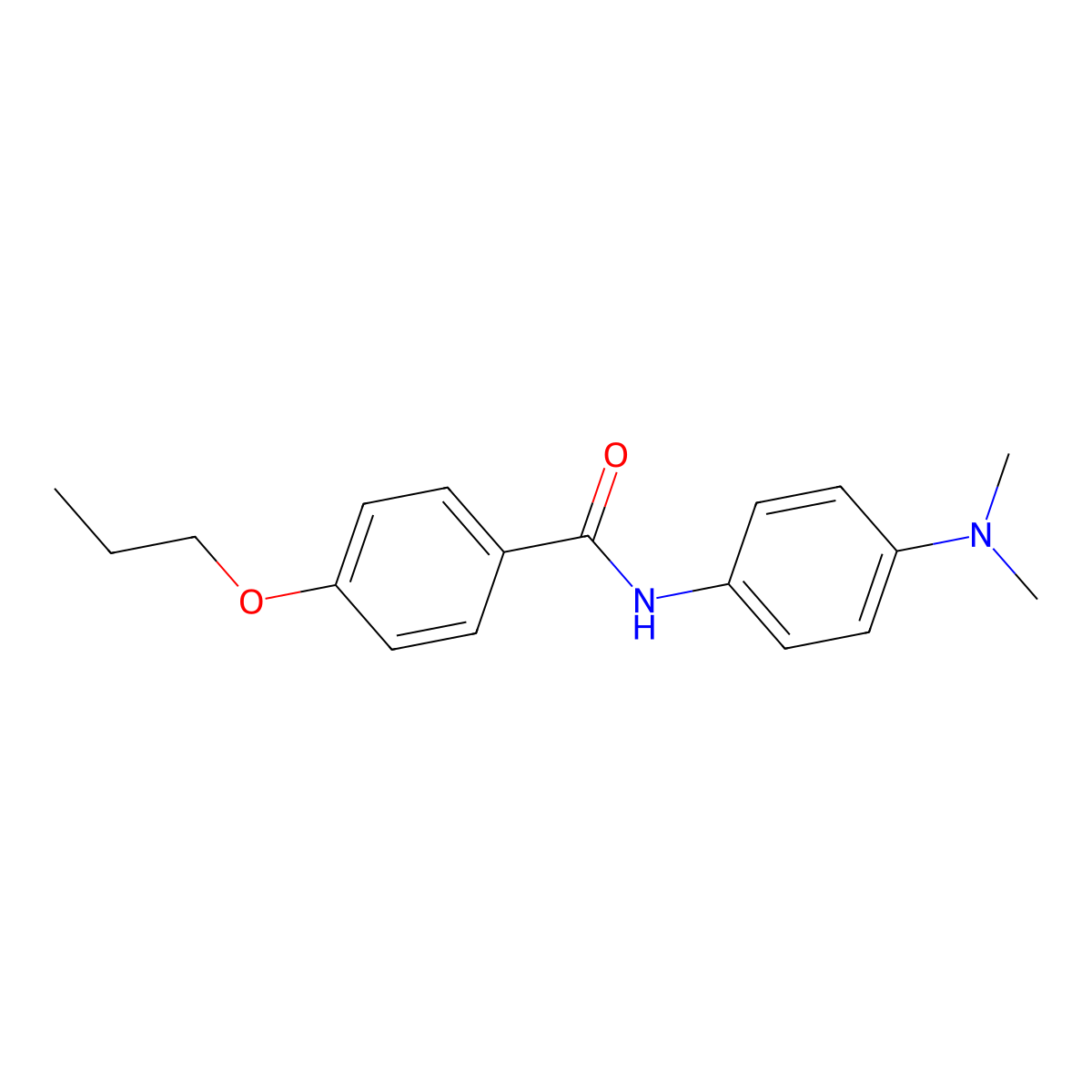 N-[4-(dimethylamino)phenyl]-4-propoxybenzamide molecular structure, CAS 433307-80-3