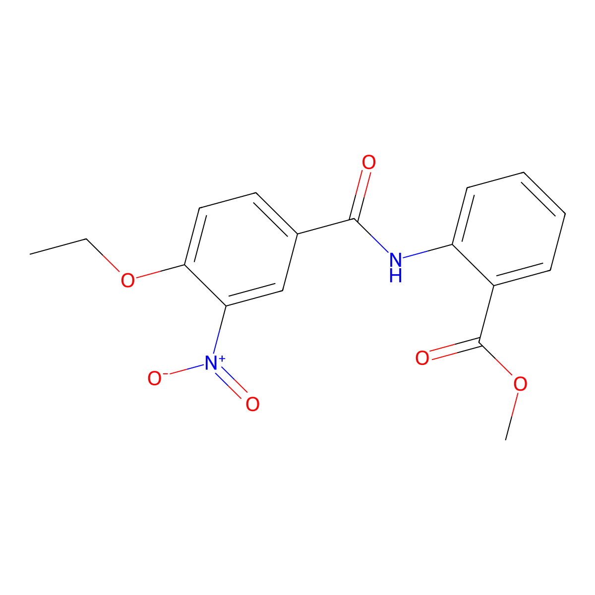 Methyl 2-[(4-ethoxy-3-nitrobenzoyl)amino]benzoate molecular structure, CAS 433307-86-9