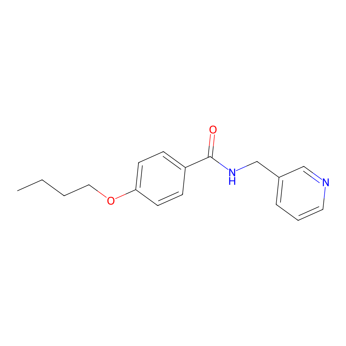 4-butoxy-N-(pyridin-3-ylmethyl)benzamide molecular structure, CAS 433307-90-5