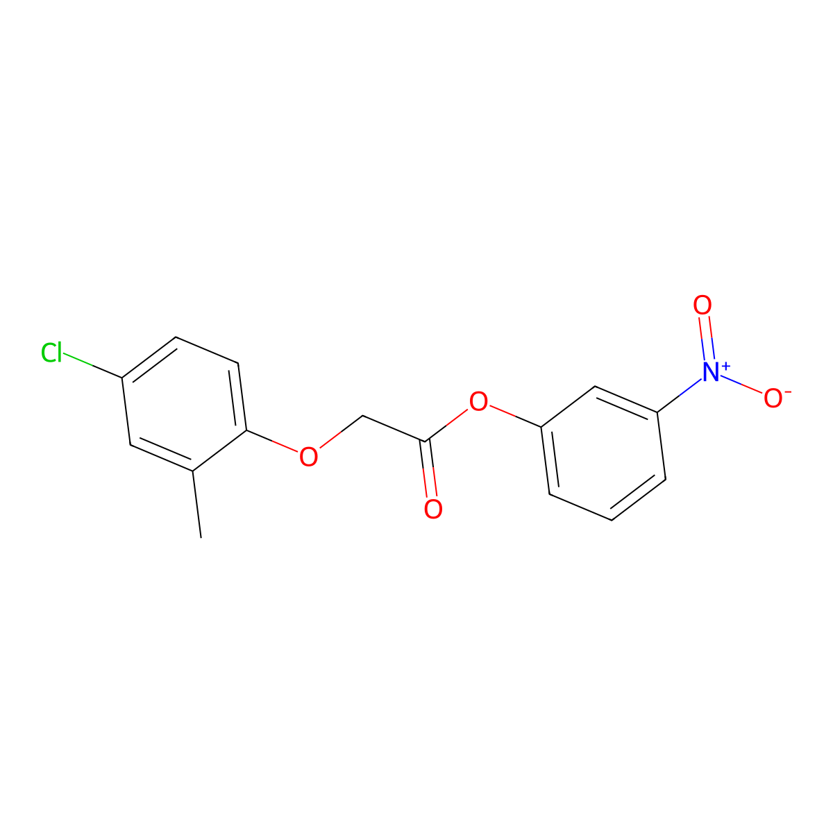 3-Nitrophenyl (4-chloro-2-methylphenoxy)acetate molecular structure, CAS 433308-10-2