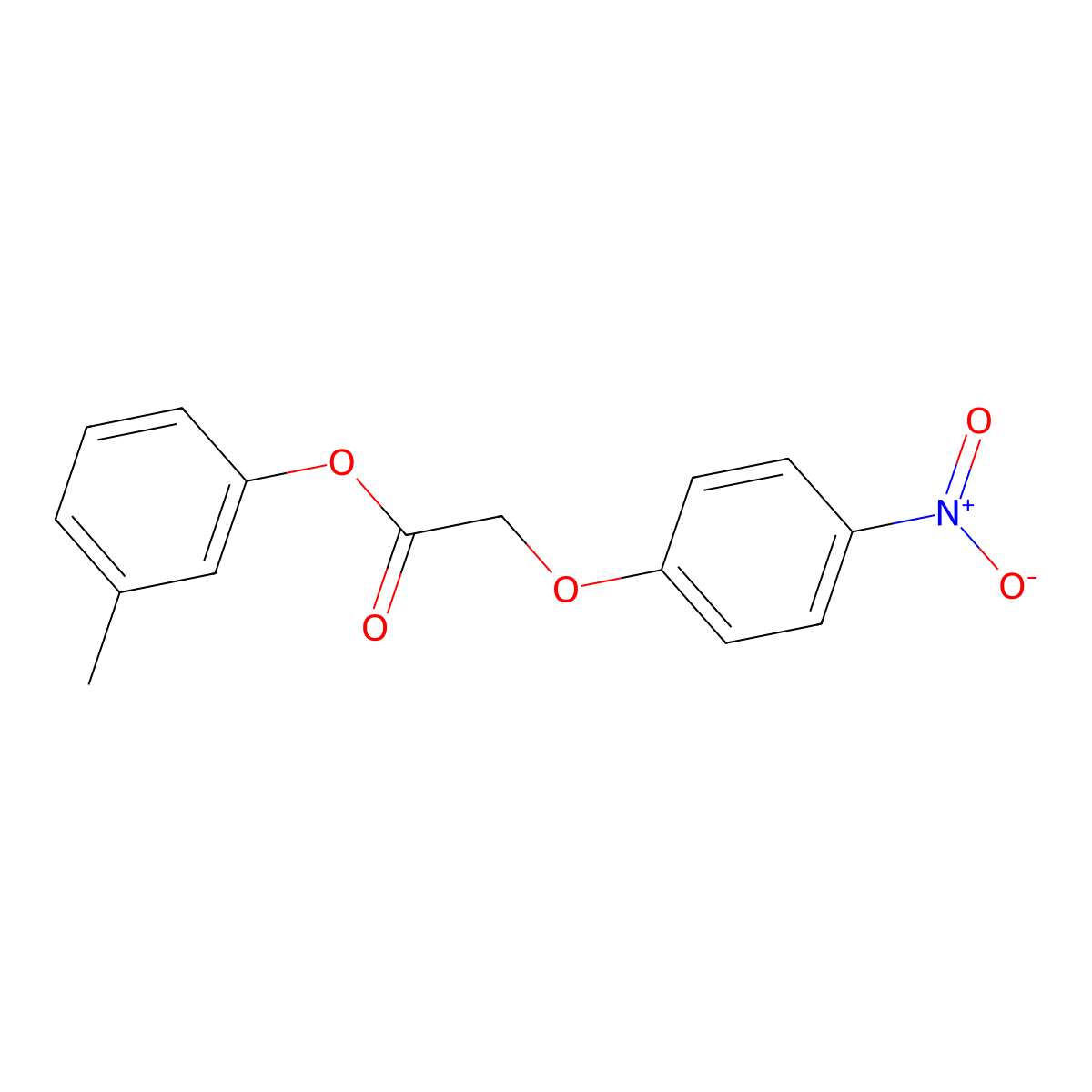 3-Methylphenyl (4-nitrophenoxy)acetate molecular structure, CAS 433308-17-9