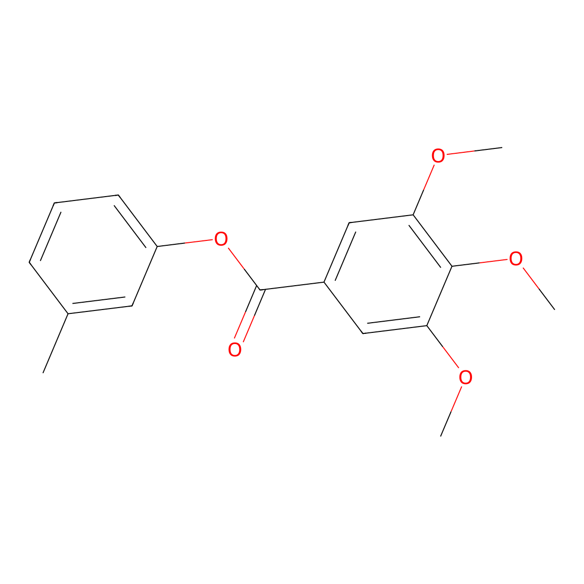 3-Methylphenyl 3,4,5-trimethoxybenzoate molecular structure, CAS 433308-40-8
