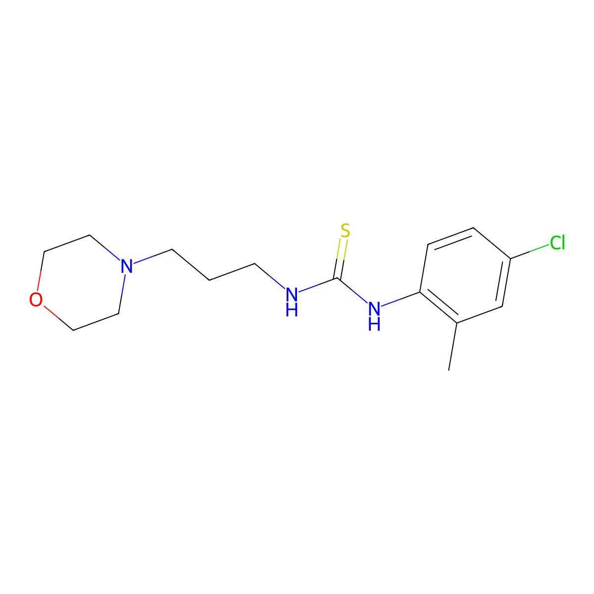 1-(4-Chloro-2-methylphenyl)-3-(3-morpholin-4-ylpropyl)thiourea molecular structure, CAS 433308-55-5