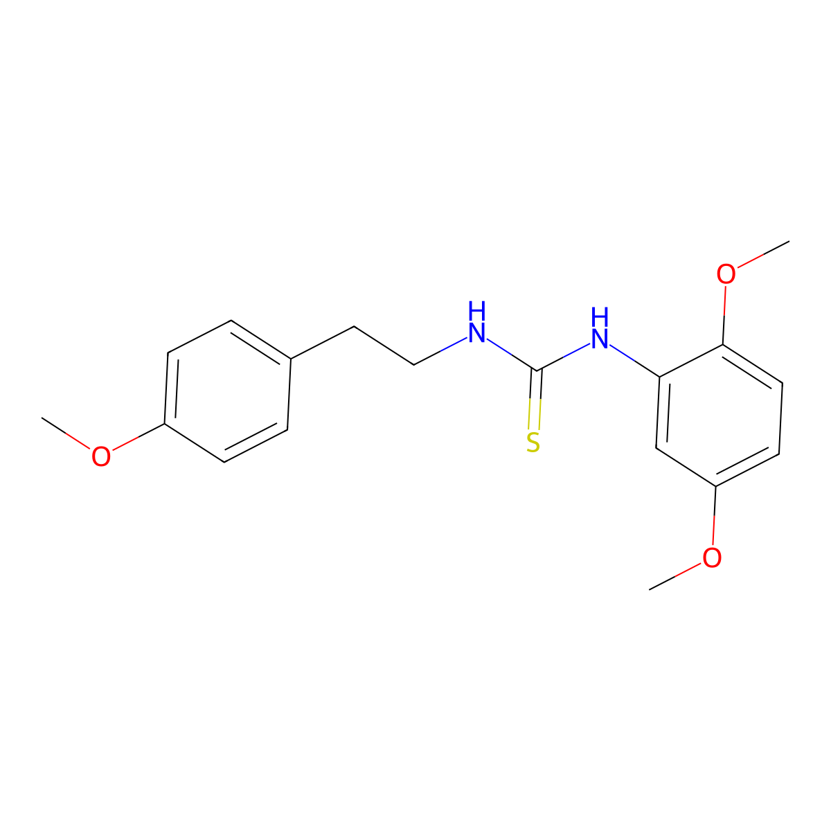 1-(2,5-Dimethoxyphenyl)-3-[2-(4-methoxyphenyl)ethyl]thiourea molecular structure, CAS 433308-65-7