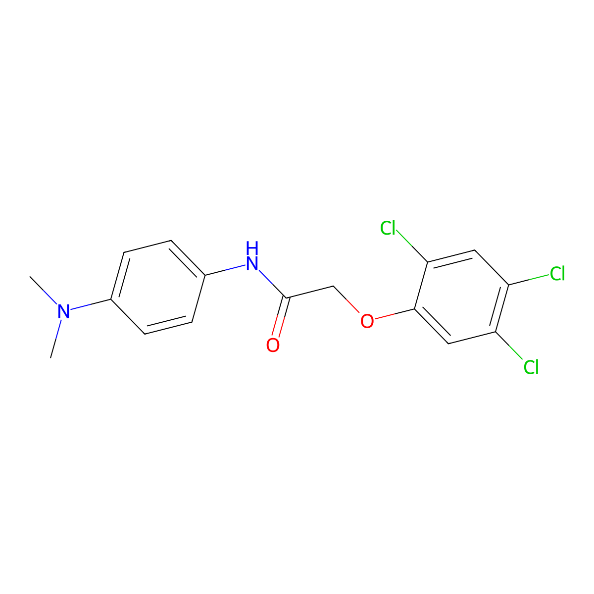 N-[4-(dimethylamino)phenyl]-2-(2,4,5-trichlorophenoxy)acetamide molecular structure, CAS 433308-70-4