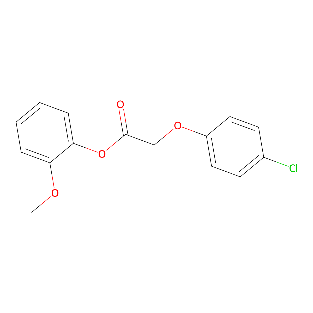 2-Methoxyphenyl (4-chlorophenoxy)acetate molecular structure, CAS 433308-72-6