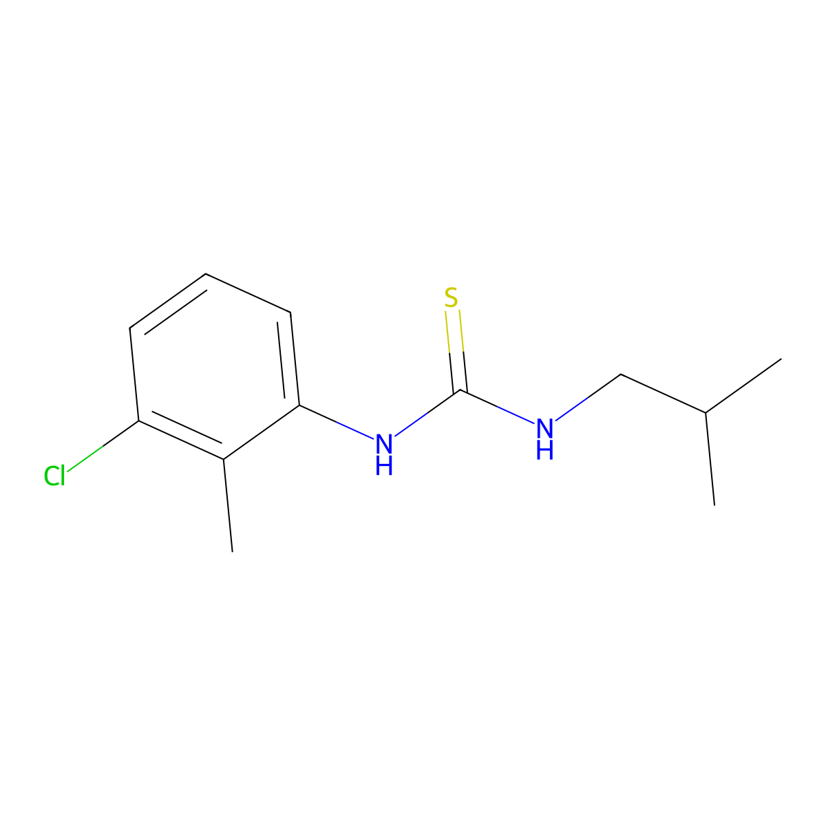 1-(3-Chloro-2-methylphenyl)-3-(2-methylpropyl)thiourea molecular structure, CAS 433308-81-7