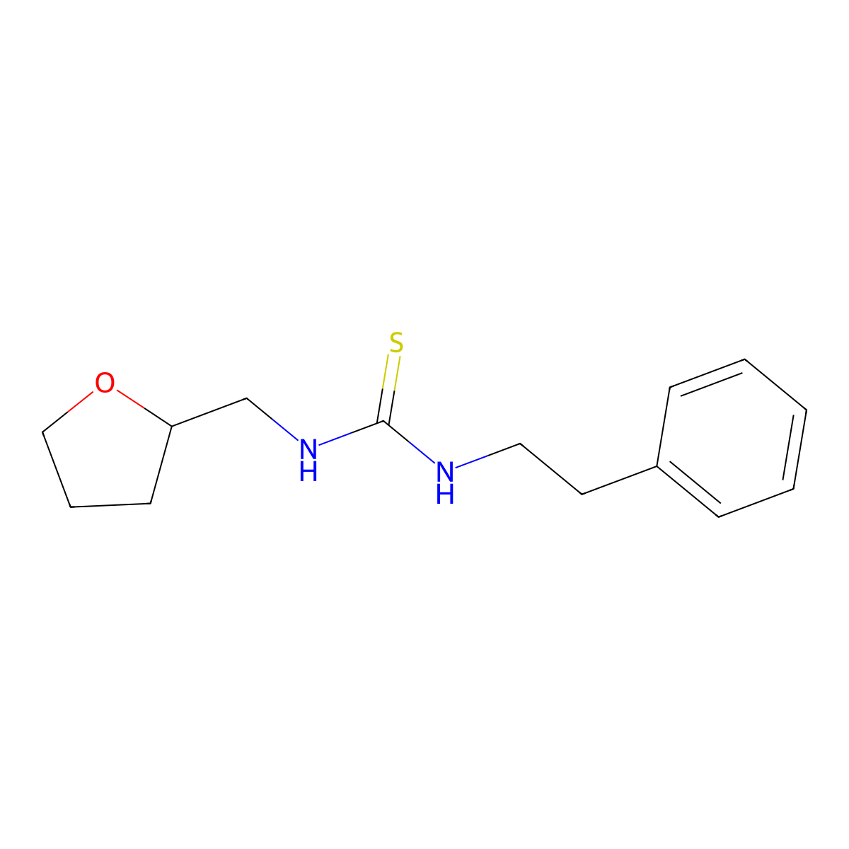 1-(2-Phenylethyl)-3-(tetrahydrofuran-2-ylmethyl)thiourea molecular structure, CAS 433308-99-7