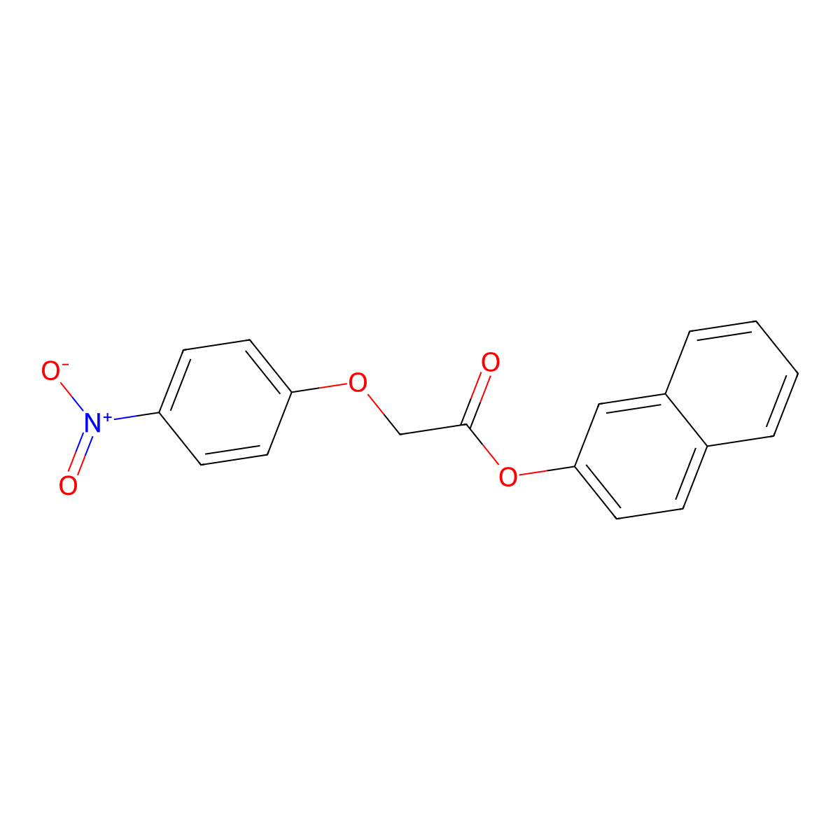 2-Naphthyl {4-nitrophenoxy}acetate molecular structure, CAS 433309-23-0