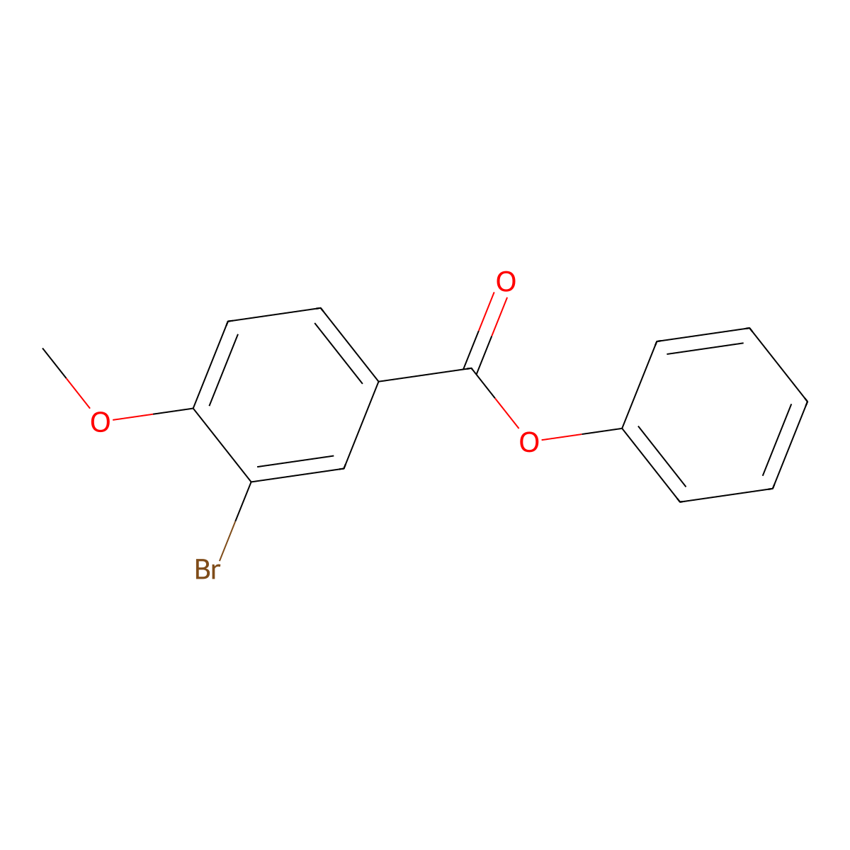 Phenyl 3-bromo-4-methoxybenzoate molecular structure, CAS 433309-35-4
