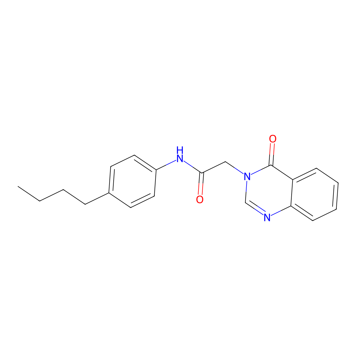 N-(4-butylphenyl)-2-(4-oxoquinazolin-3-yl)acetamide molecular structure, CAS 433309-45-6