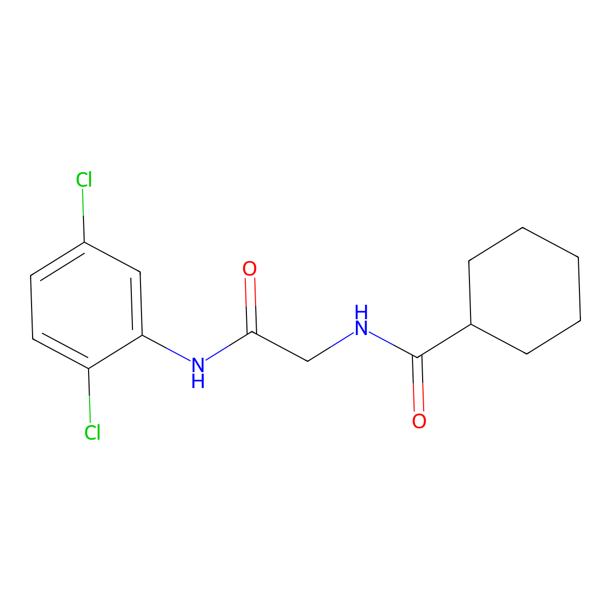 2-(cyclohexylformamido)-N-(2,5-dichlorophenyl)acetamide molecular structure, CAS 433309-46-7