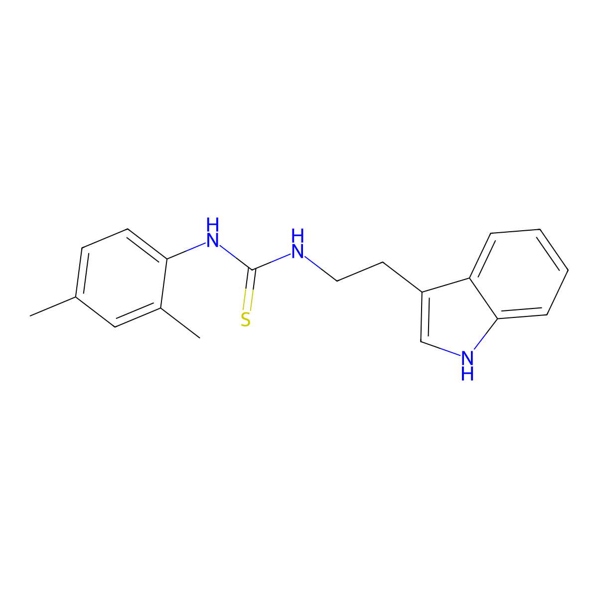 1-(2,4-dimethylphenyl)-3-[2-(1H-indol-3-yl)ethyl]thiourea molecular structure, CAS 433309-64-9