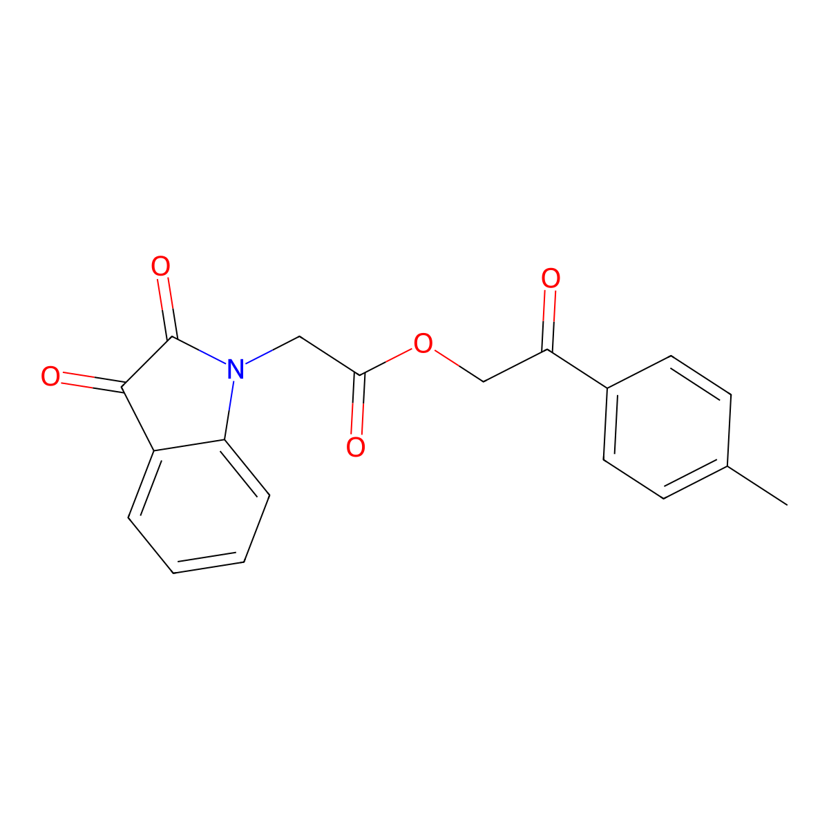 2-(4-methylphenyl)-2-oxoethyl (2,3-dioxo-2,3-dihydro-1H-indol-1-yl)acetate molecular structure, CAS 433310-08-8
