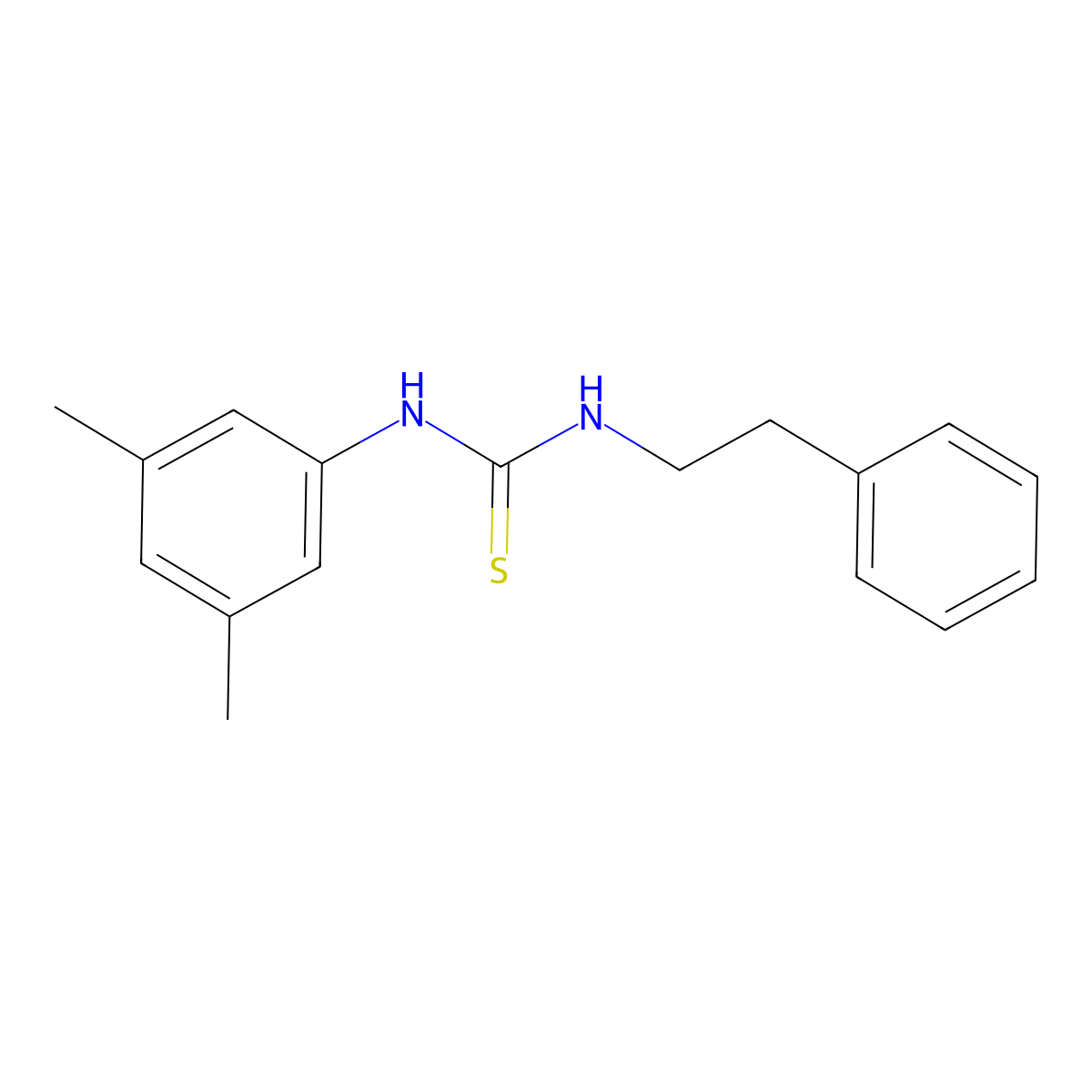 1-(3,5-Dimethylphenyl)-3-(2-phenylethyl)thiourea molecular structure, CAS 433310-10-2