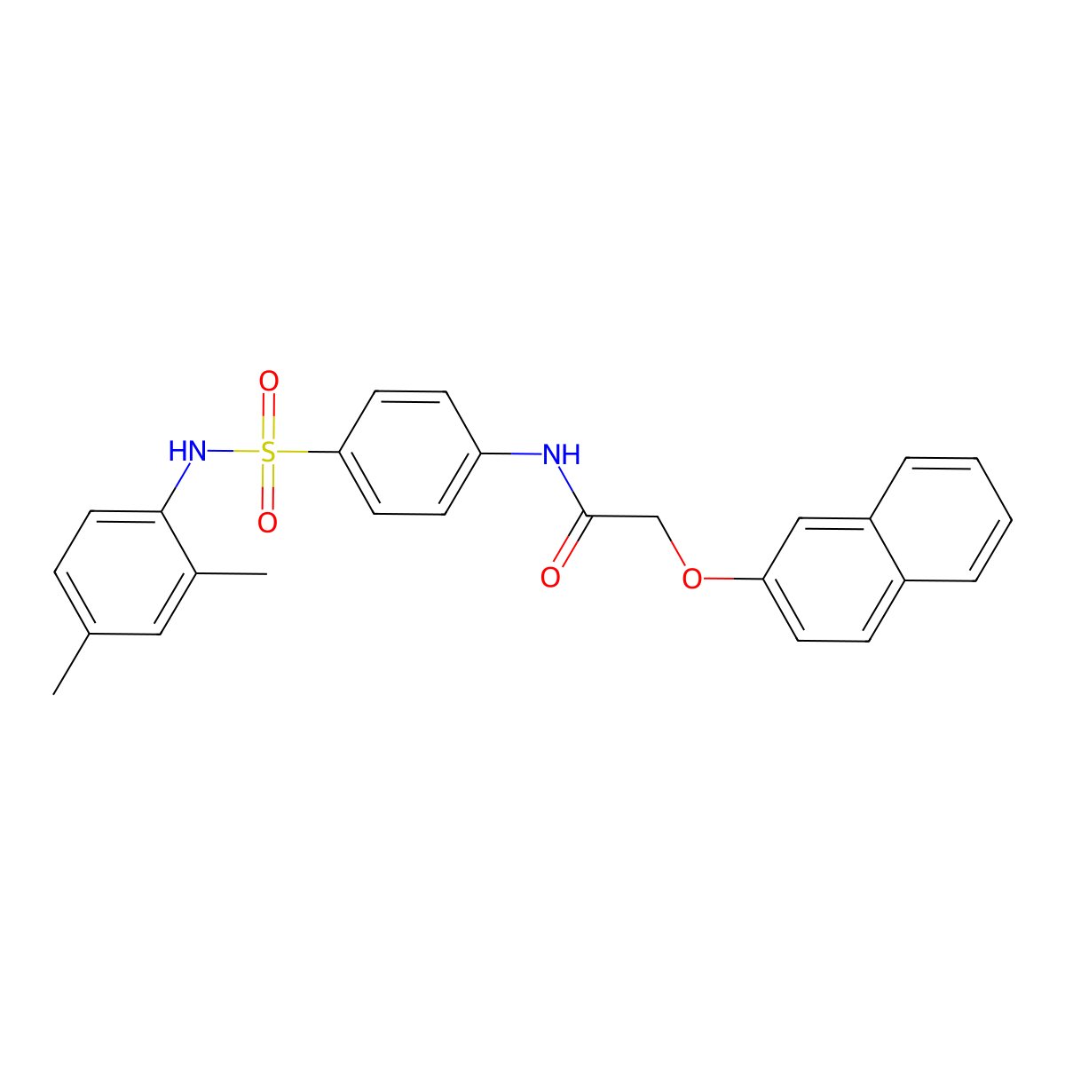 N-[4-[(2,4-dimethylphenyl)sulfamoyl]phenyl]-2-naphthalen-2-yloxyacetamide molecular structure, CAS 433310-23-7