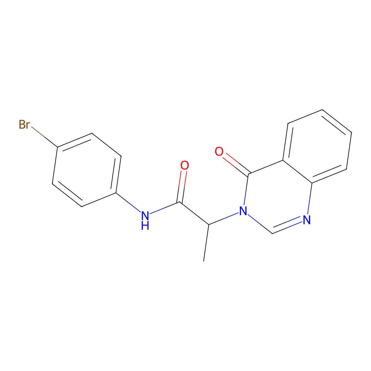 N-(4-bromophenyl)-2-(4-oxoquinazolin-3-yl)propanamide molecular structure, CAS 433310-37-3
