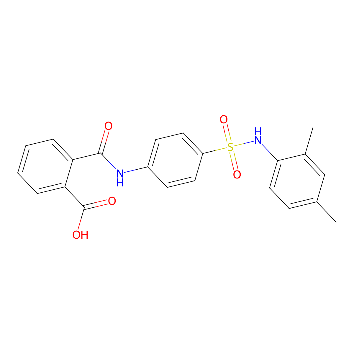 2-({4-[(2,4-Dimethylanilino)sulfonyl]anilino}carbonyl)benzoic acid molecular structure, CAS 433310-45-3