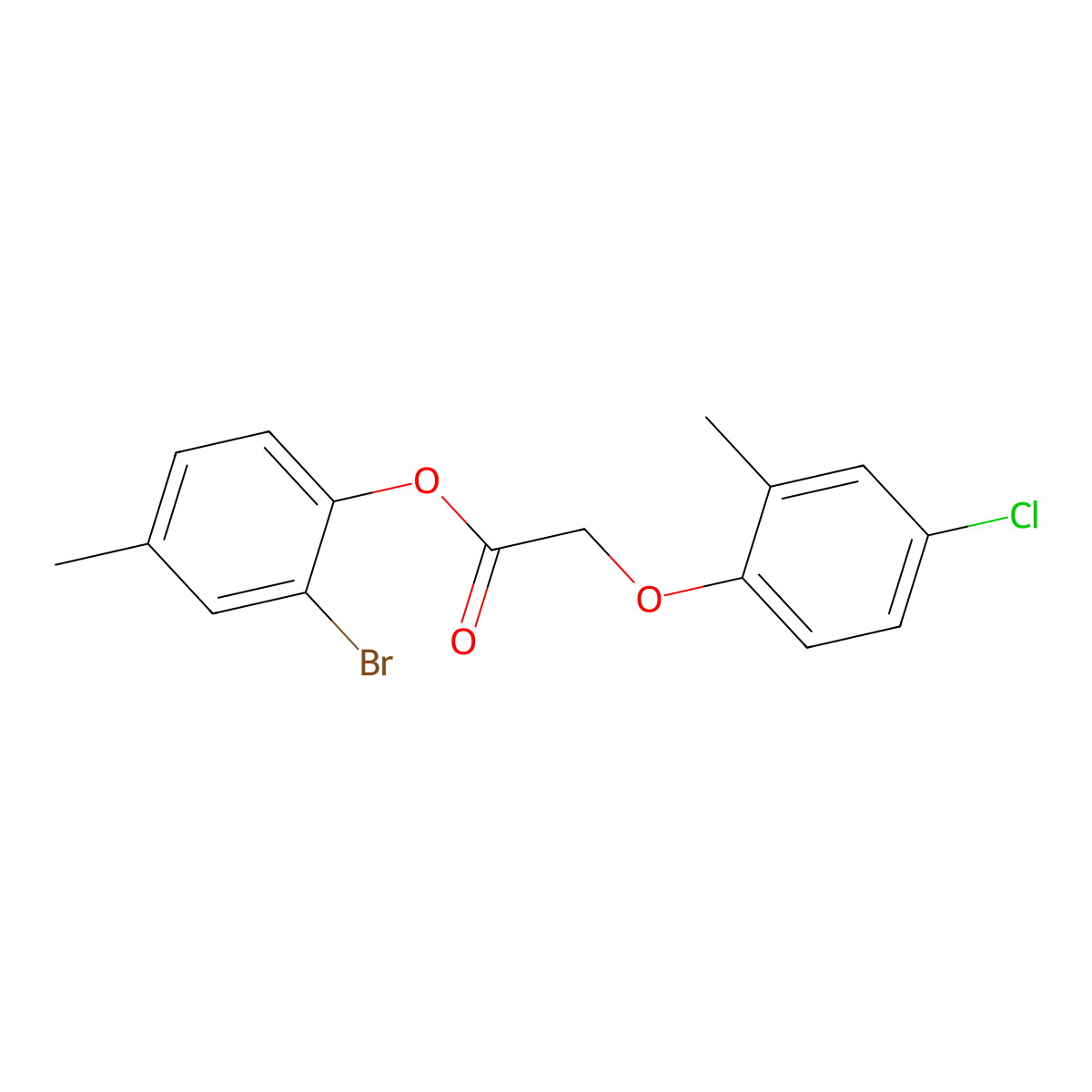 2-Bromo-4-methylphenyl (4-chloro-2-methylphenoxy)acetate molecular structure, CAS 433310-65-7