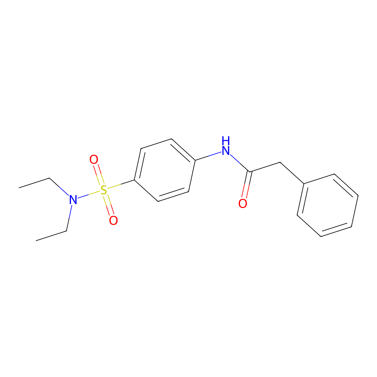 N-[4-(diethylsulfamoyl)phenyl]-2-phenylacetamide molecular structure, CAS 433310-91-9