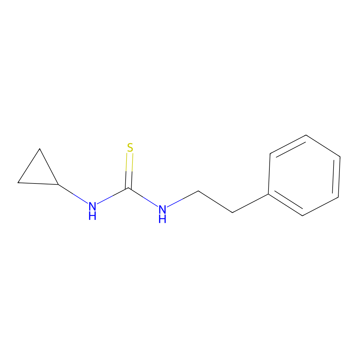 1-Cyclopropyl-3-(2-phenylethyl)thiourea molecular structure, CAS 433310-93-1
