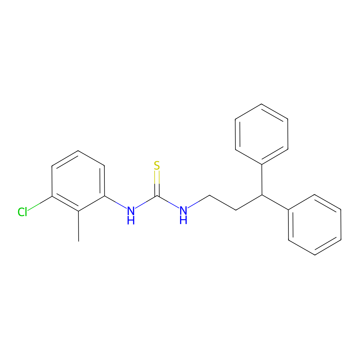 1-(3-Chloro-2-methylphenyl)-3-(3,3-diphenylpropyl)thiourea molecular structure, CAS 433310-98-6