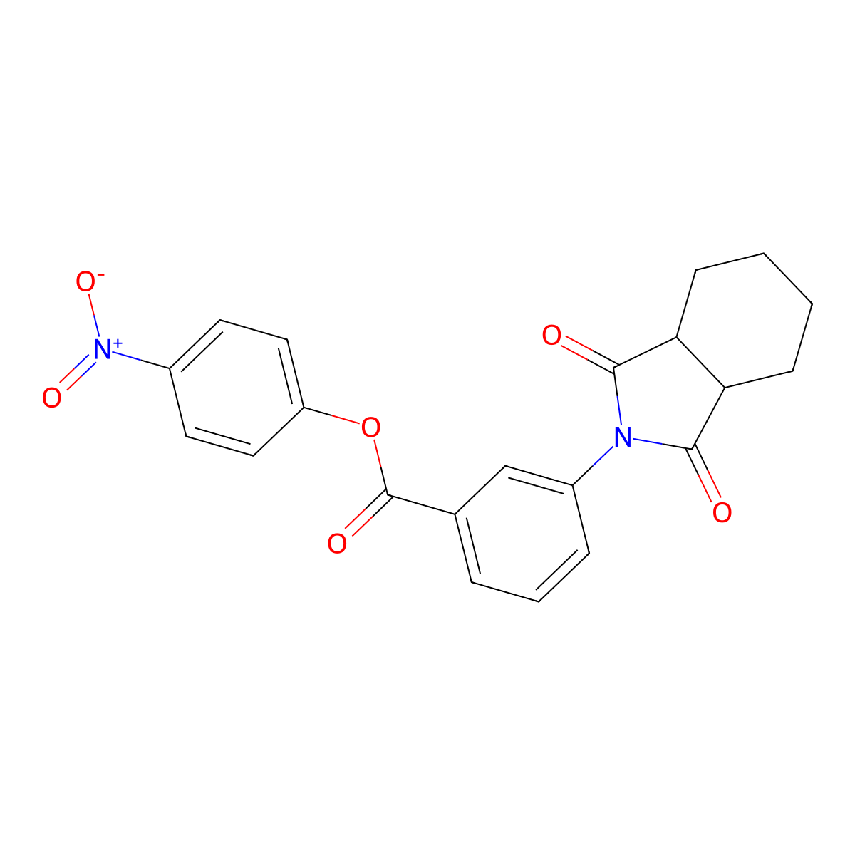 4-nitrophenyl 3-(1,3-dioxooctahydro-2H-isoindol-2-yl)benzoate molecular structure, CAS 433311-11-6