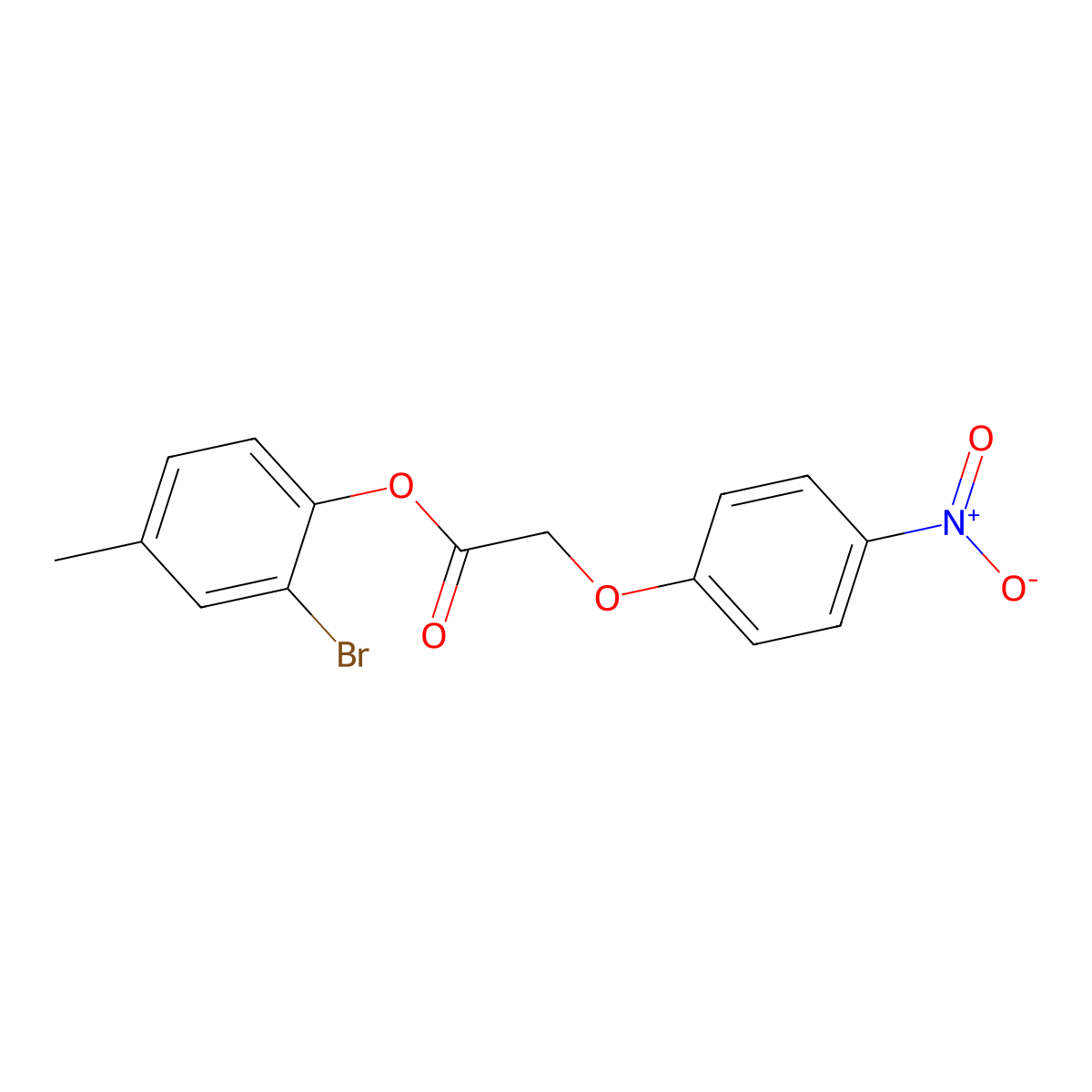 2-Bromo-4-methylphenyl (4-nitrophenoxy)acetate molecular structure, CAS 433311-74-1