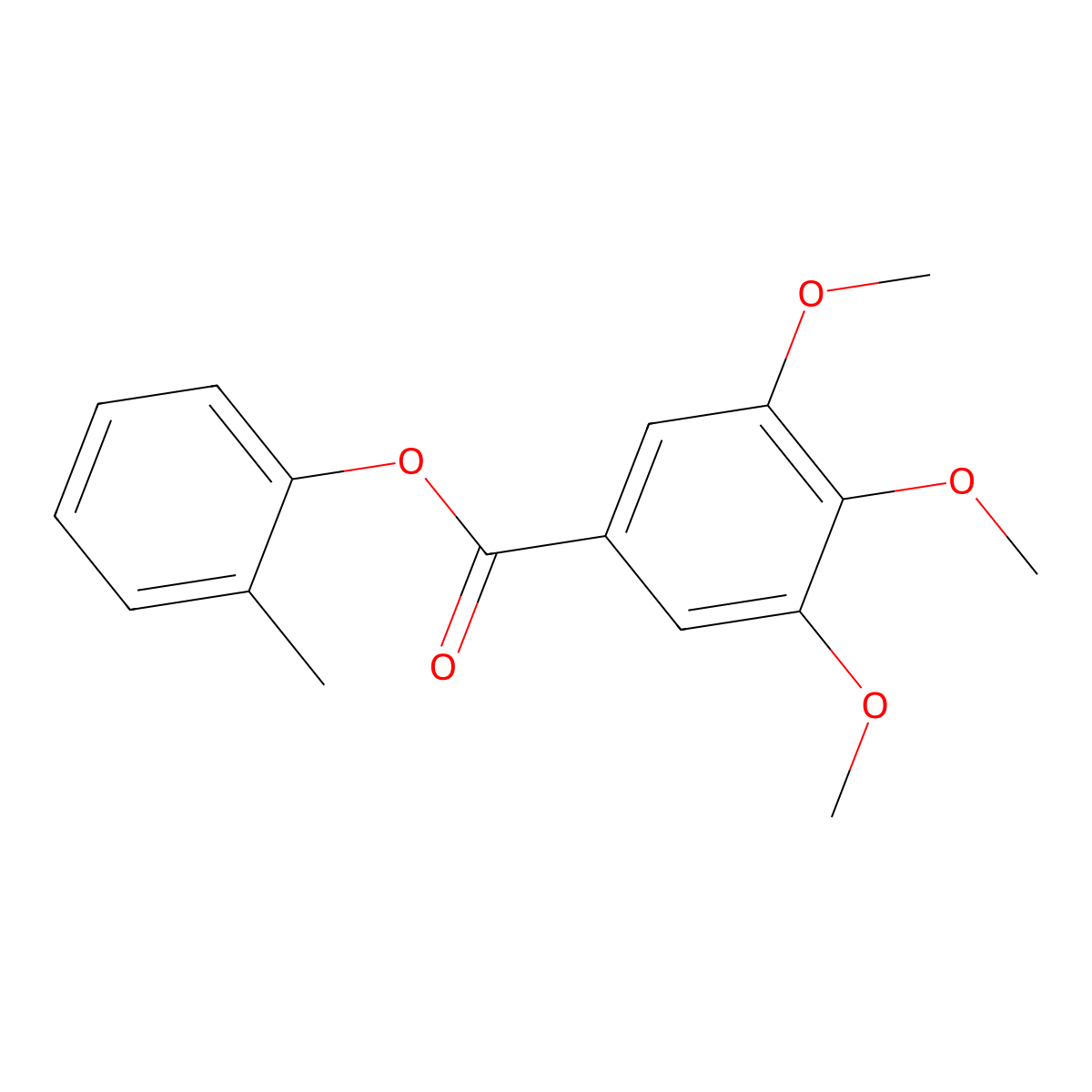 2-Methylphenyl 3,4,5-trimethoxybenzoate molecular structure, CAS 433311-86-5