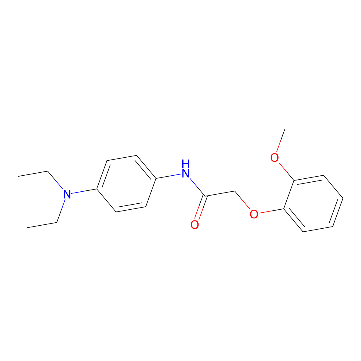 N-[4-(diethylamino)phenyl]-2-(2-methoxyphenoxy)acetamide molecular structure, CAS 433311-96-7