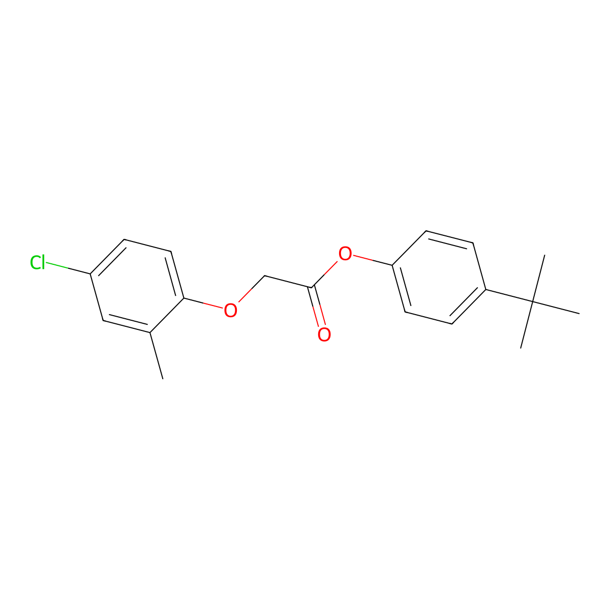 4-Tert-butylphenyl (4-chloro-2-methylphenoxy)acetate molecular structure, CAS 433312-21-1