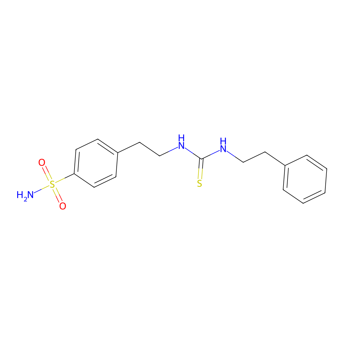 4-(2-{[(2-Phenylethyl)carbamothioyl]amino}ethyl)benzenesulfonamide molecular structure, CAS 433312-98-2