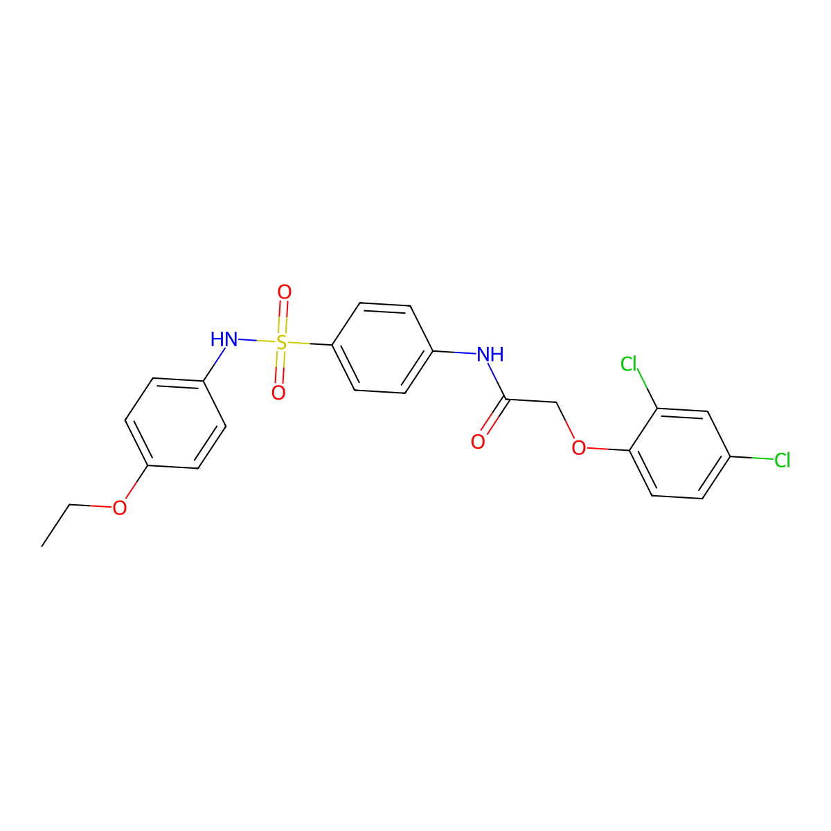 2-(2,4-dichlorophenoxy)-N-[4-[(4-ethoxyphenyl)sulfamoyl]phenyl]acetamide molecular structure, CAS 433313-02-1