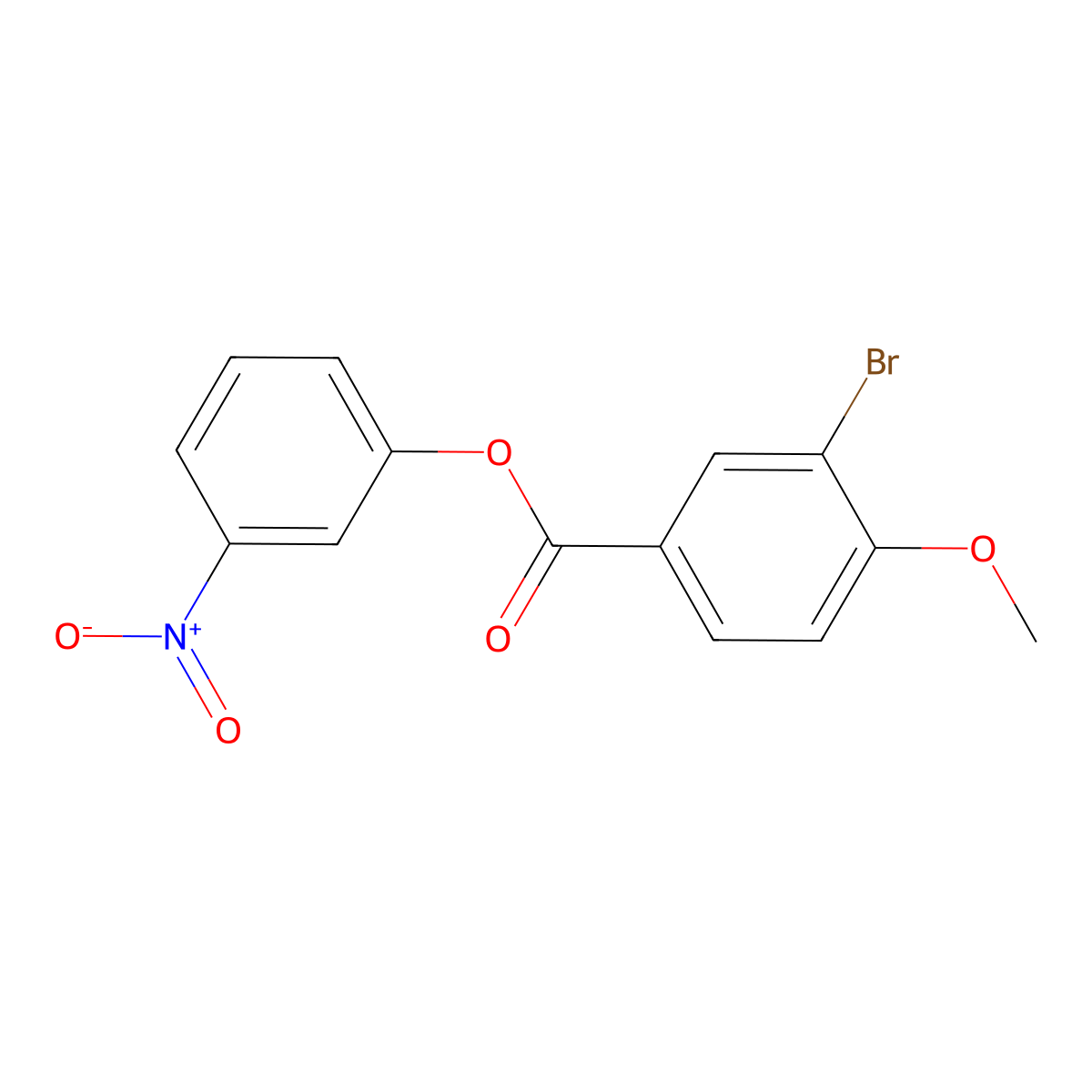 3-Nitrophenyl 3-bromo-4-methoxybenzoate molecular structure, CAS 433313-06-5