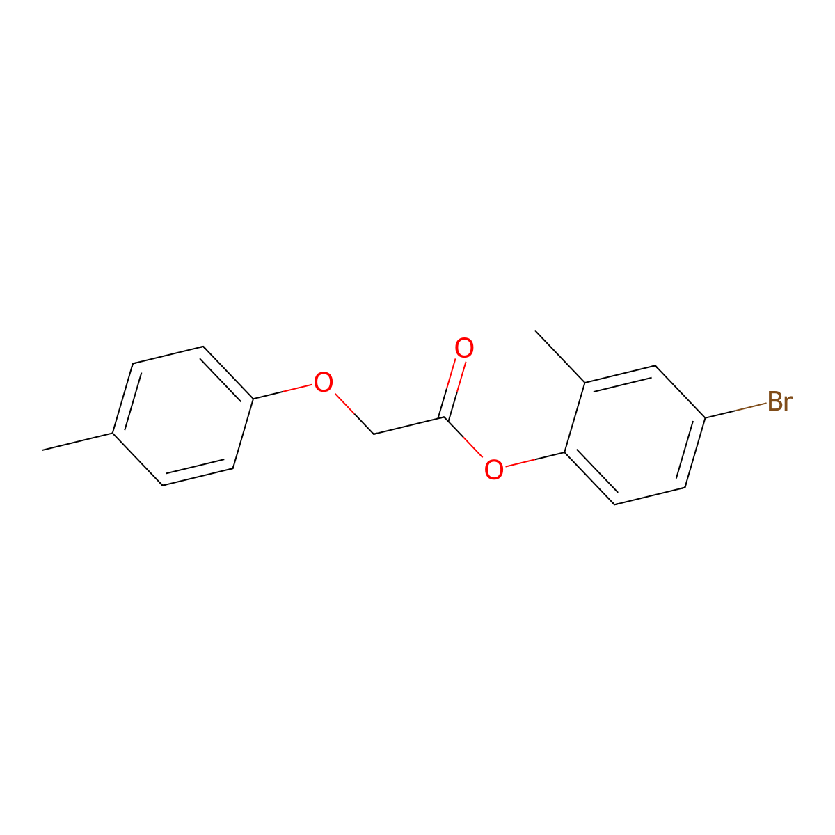 4-Bromo-2-methylphenyl (4-methylphenoxy)acetate molecular structure, CAS 433313-10-1