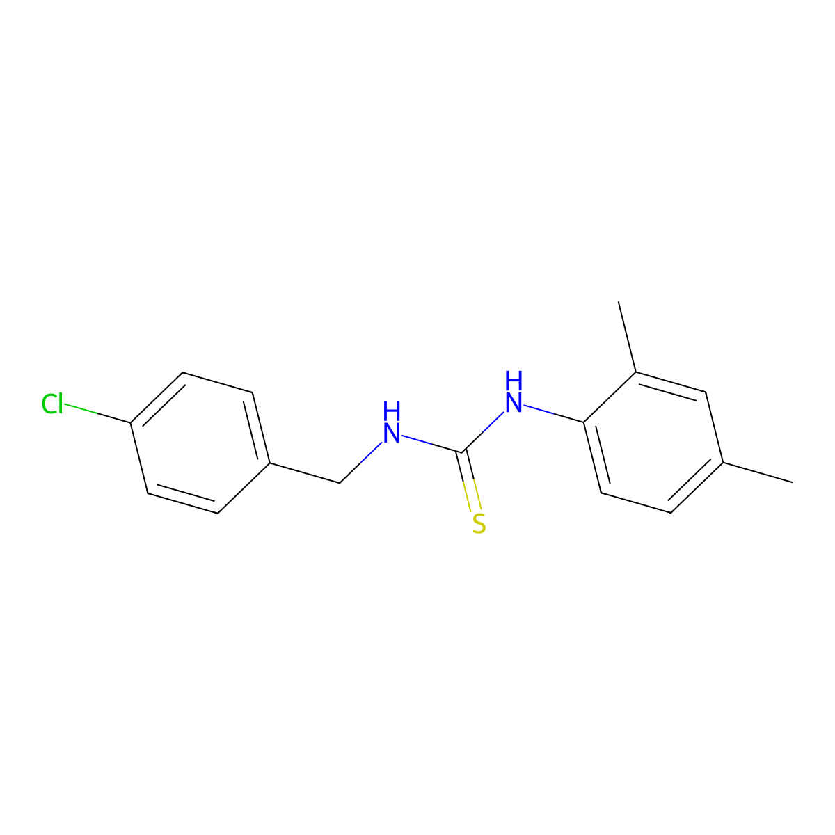 1-[(4-Chlorophenyl)methyl]-3-(2,4-dimethylphenyl)thiourea molecular structure, CAS 433313-15-6